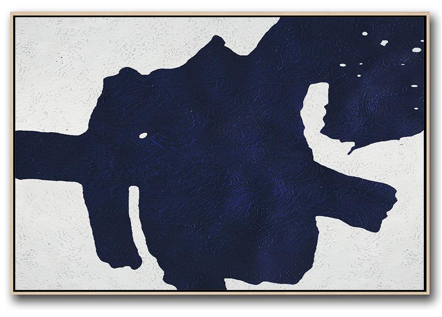 Horizontal Navy Minimalist Art #NV91C - Click Image to Close